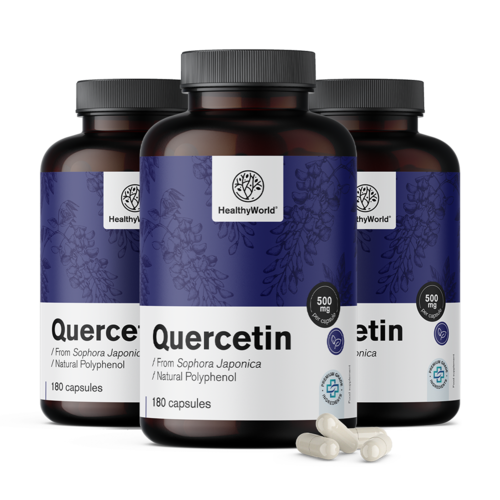 3x Quercetina 500 mg, en total 540 cápsulas